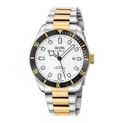 Men's Silver/Gold Gevril Yorkville Automatic Watch 43mm