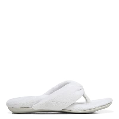 White Lydia Terry Slippers
