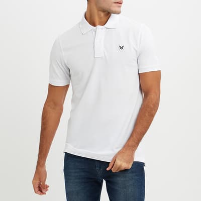 White Cotton Logo Polo Shirt