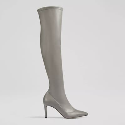 Grey Blake Stretch Over-The-Knee Boots