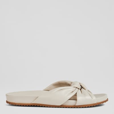 Stone Valerie Leather Knotted Sliders
