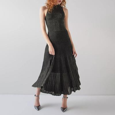 Black Scott Metallic Dress