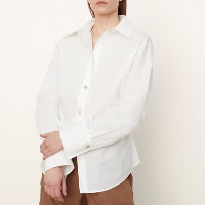 White Tie Back Cotton Shirt