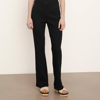 Black Flare Stretch Trousers