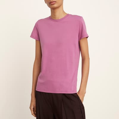 Pink Crew Neck Cotton T-Shirt