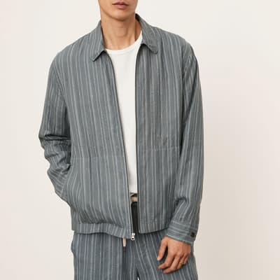 Grey Striped Lightweight Jacket