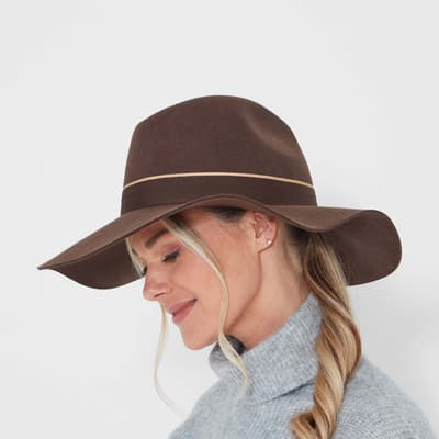 Brown Sofia Lambswool Hat