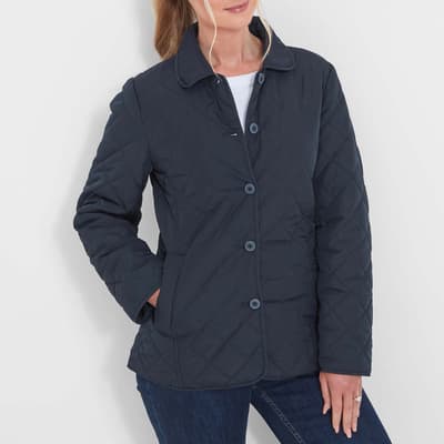 Navy Lyddington Quilted Jacket