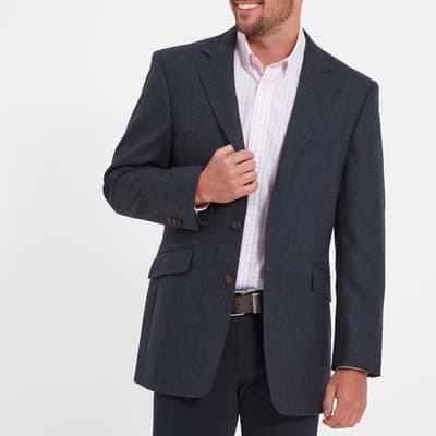 Navy Belgrave Tweed Suit Jacket