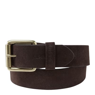 Brown Suede Leather Belt