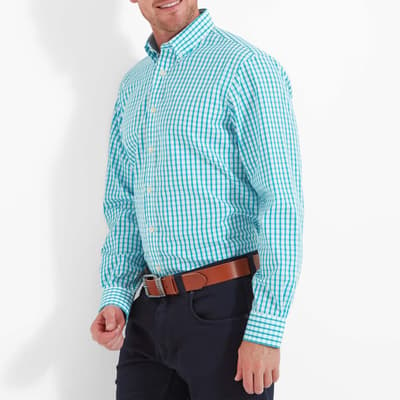 Blue Check Harlyn Tailored Cotton Shirt