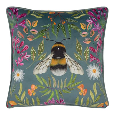 House Of Bloom Zinnia Bee 43x43cm Cushion, Multi