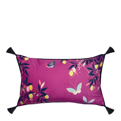 Butterflies Feather 30x50cm Cushion, Pink