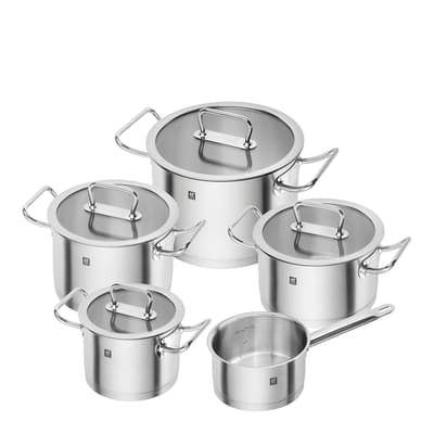 5 Piece Pro Stainless Steel Pan Set