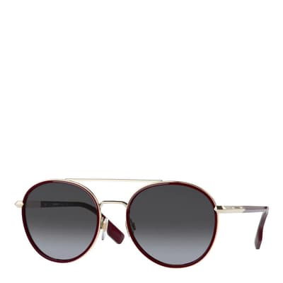 Women's Light Gold Burberry Sunglasses 55mm