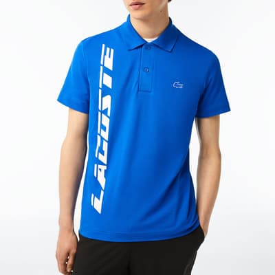 Blue Graphic Polo Shirt