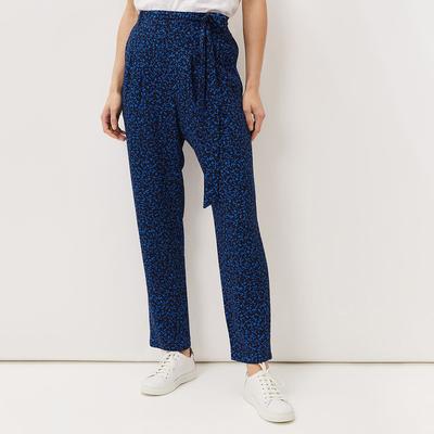 Blue Print Tapered Trousers