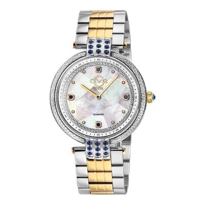 Women's Gold/Silver Gevril GV2 Matera Diamond Watch 36mm