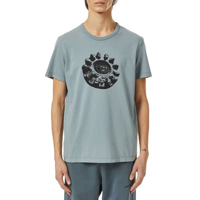Grey Diegor Graphic Cotton T-Shirt
