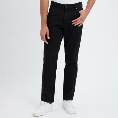 Black Greensboro Regular Straight Fit Jeans