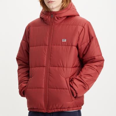 Red Telegraph Hooded Jacket