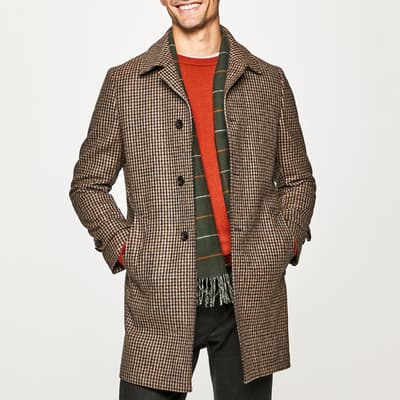 Brown Tweed Longline Coat