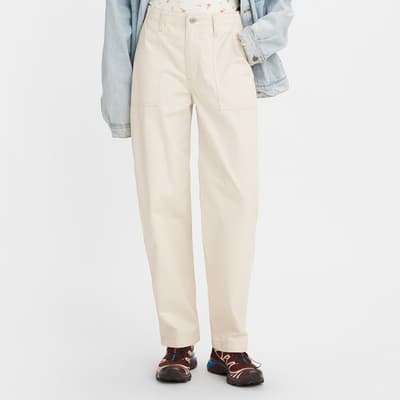 Cream '94 Baggy Utility Jeans