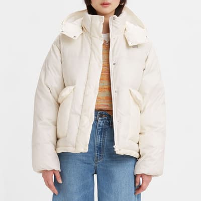 Cream Luna Short Puffer Jacket