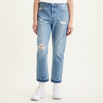 Blue 501® Crop Distressed Jeans