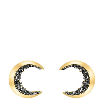 18K Gold Crecent Moon Earrings