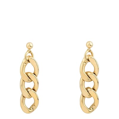 18K Gold Chain Link Earrings