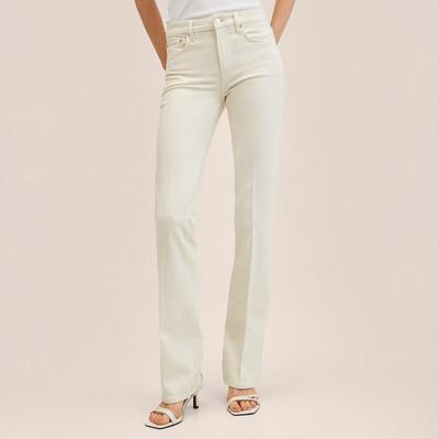 Ecru Skinny Flare Jeans