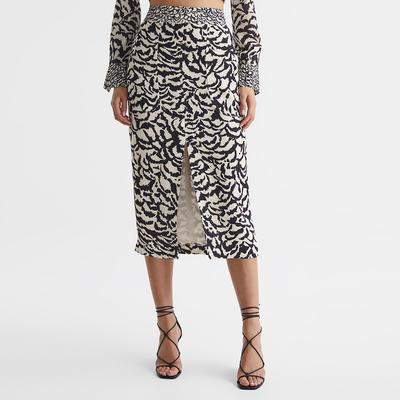 White Tori Animal Print Skirt