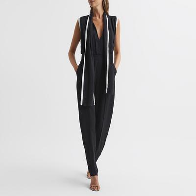 Black Celina Tipped Wide Leg Jumpsuit