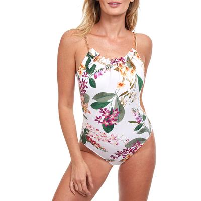 Green Multi Floral Print Swimsuit