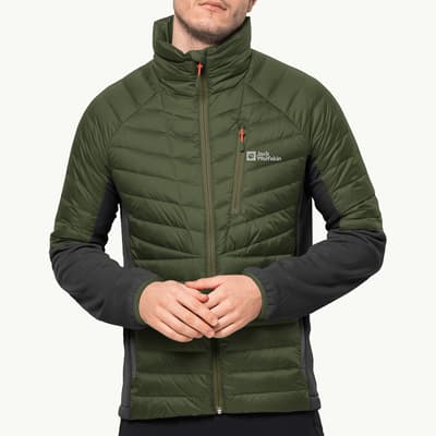 Khaki Nebelhorn Down Hybrid Jacket