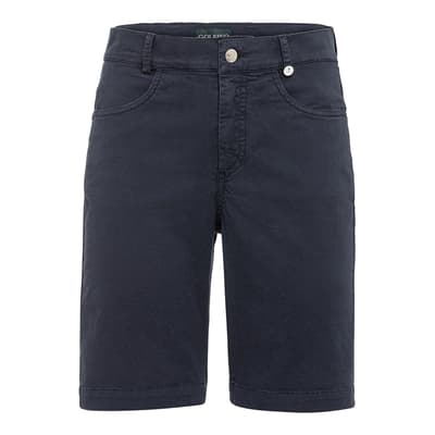 Navy Cotton Stretch Five Pocket Shorts