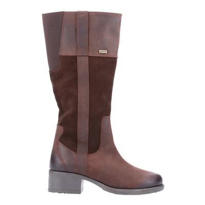 Brown Samara Leather Long Boots