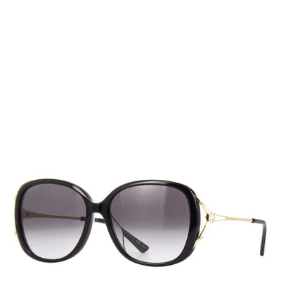 Women's Black/Gold Gucci Sunglasses 58mm