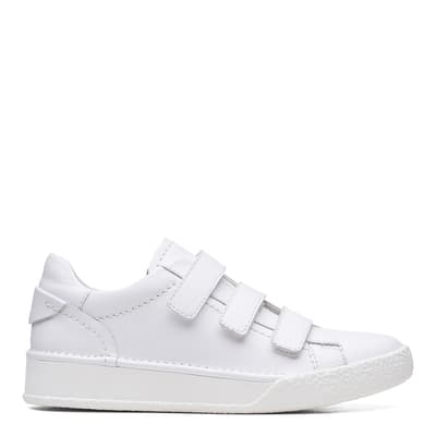 White Leather CraftCup Trainers