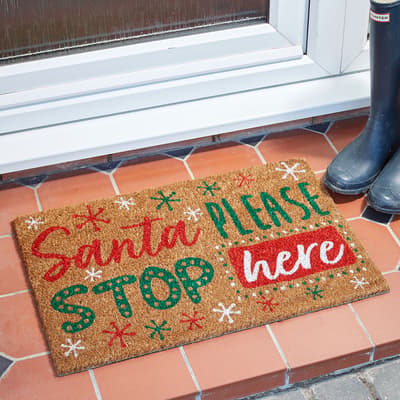 Santa Stop Here 40x60cm Doormat