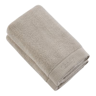 Christy Logo Pair of Hand Towels, French Grey