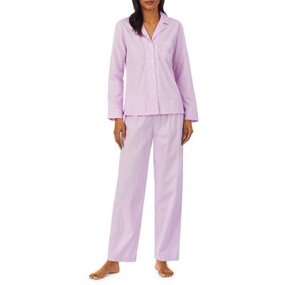 Orchid Herringbone Notch Collar Pyjama Set