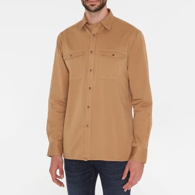 Brown Military Cotton Shirt