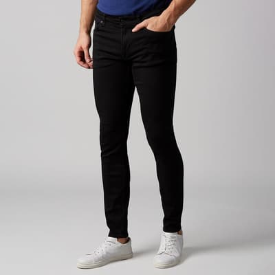 Black Ronnie Tapered Stretch Jeans