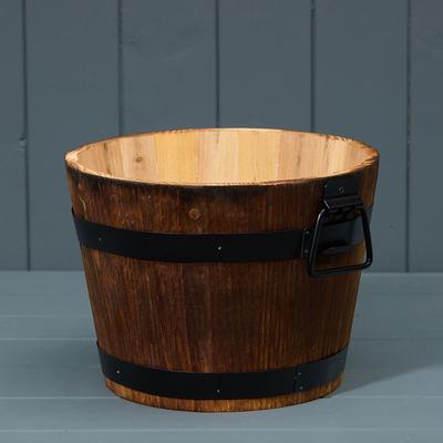 Burntwood Barrel Planter