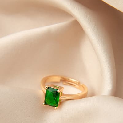 Yellow Gold/Emerald Green Ring