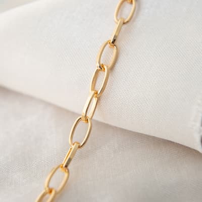 Yellow Gold Chain Ankle Bracelet