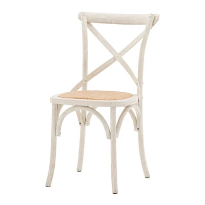 Agoura Chair White/Rattan, Set of 2