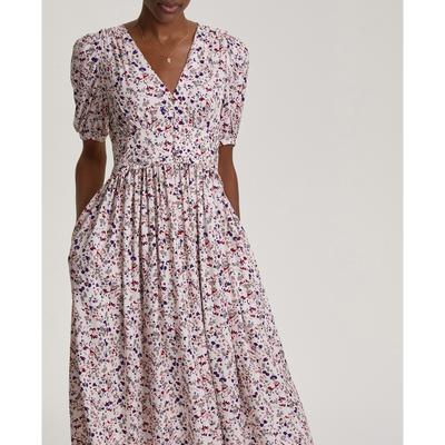 Light Pink Suzy Floral Print Midi Dress